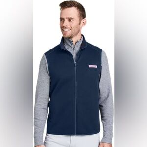 Vineyard Vines Men's Fleece Navy Vest XL